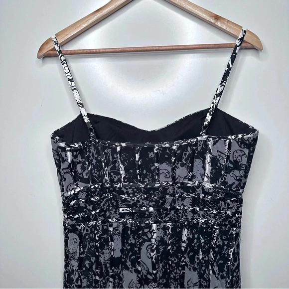 JS Collections Black Fit and Flare Tulle Corset Dress Size 8 - Picture 6 of 11